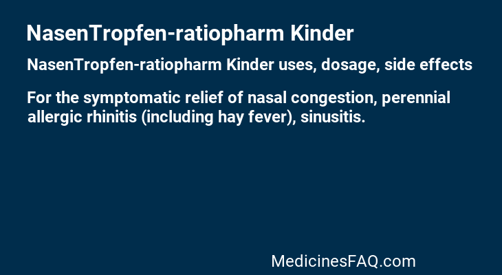 NasenTropfen-ratiopharm Kinder