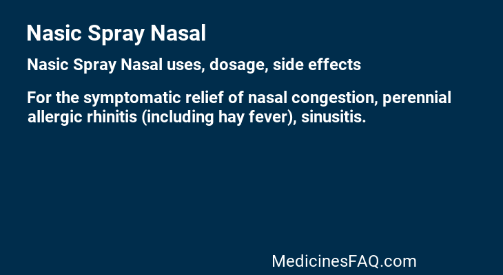 Nasic Spray Nasal