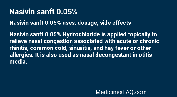 Nasivin sanft 0.05%