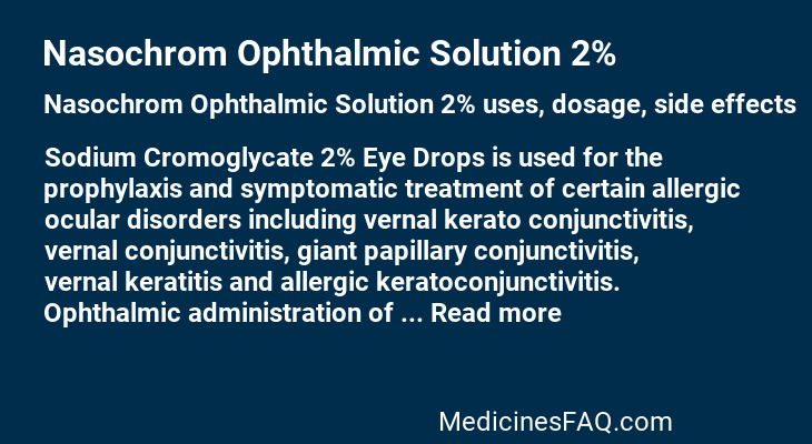 Nasochrom Ophthalmic Solution 2%