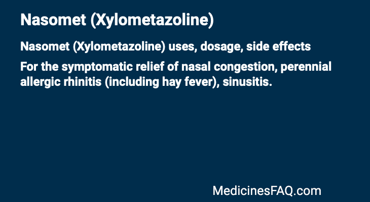 Nasomet (Xylometazoline)