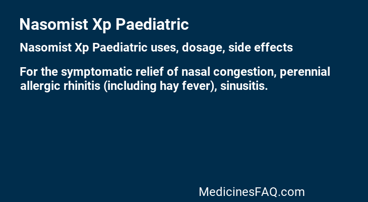 Nasomist Xp Paediatric