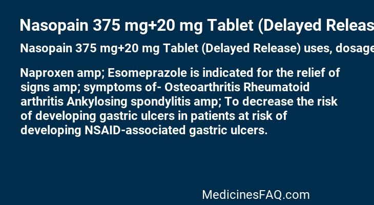 Nasopain 375 mg+20 mg Tablet (Delayed Release)