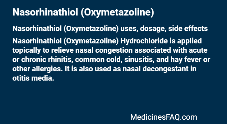 Nasorhinathiol (Oxymetazoline)