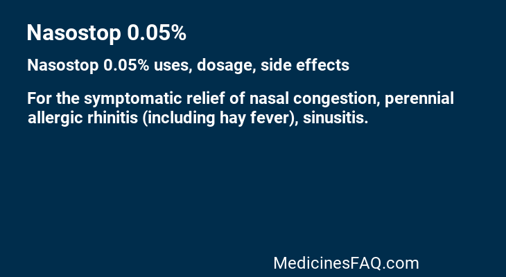 Nasostop 0.05%