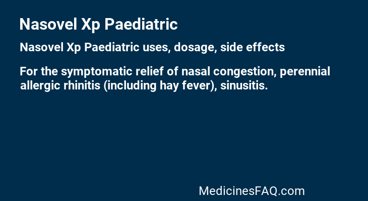 Nasovel Xp Paediatric