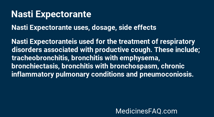 Nasti Expectorante