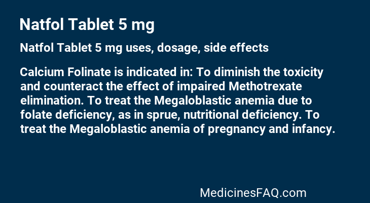 Natfol Tablet 5 mg