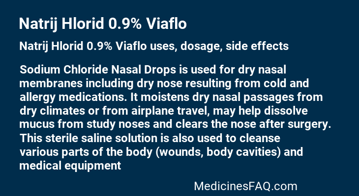 Natrij Hlorid 0.9% Viaflo