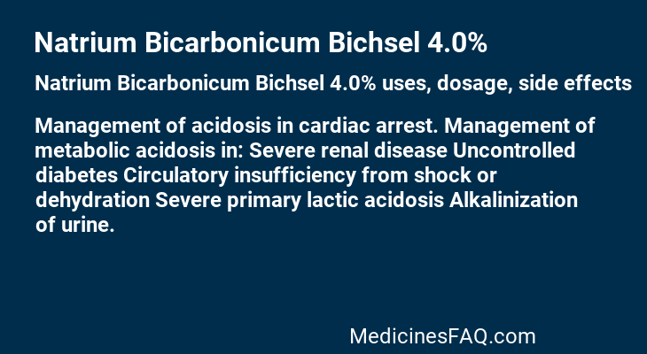 Natrium Bicarbonicum Bichsel 4.0%