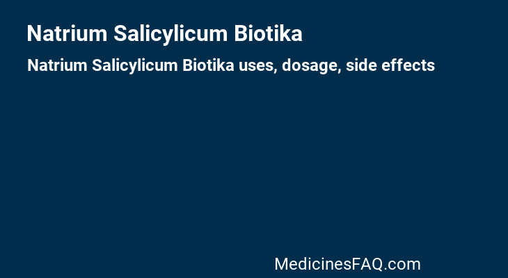 Natrium Salicylicum Biotika