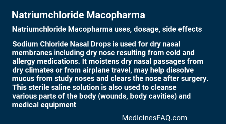 Natriumchloride Macopharma