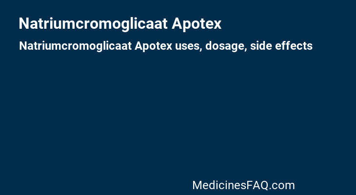 Natriumcromoglicaat Apotex