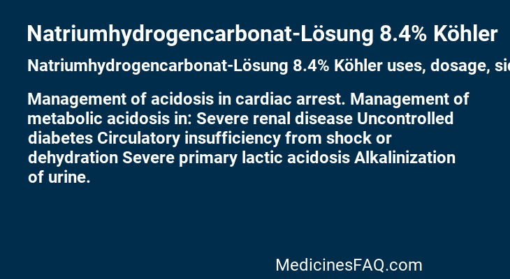 Natriumhydrogencarbonat-Lösung 8.4% Köhler