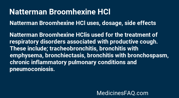 Natterman Broomhexine HCl