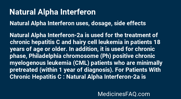 Natural Alpha Interferon