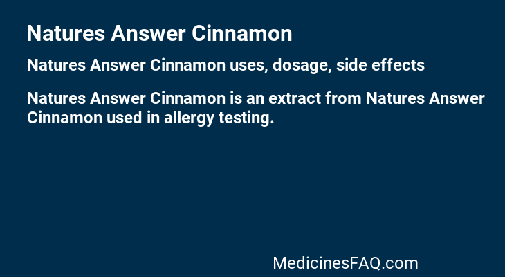Natures Answer Cinnamon