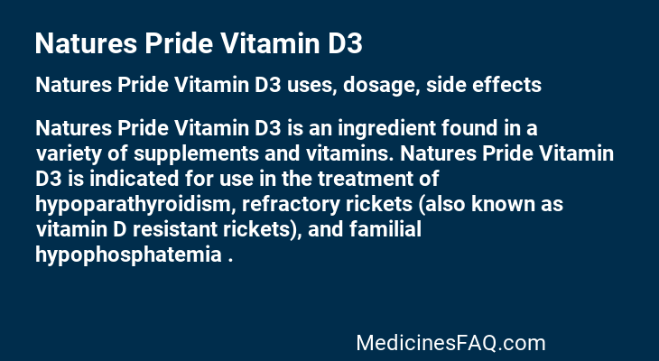 Natures Pride Vitamin D3