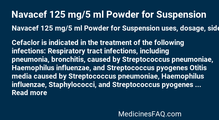 Navacef 125 mg/5 ml Powder for Suspension