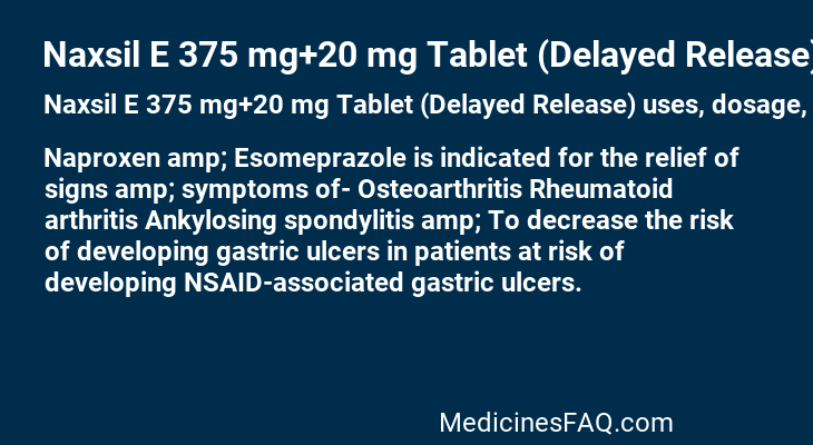 Naxsil E 375 mg+20 mg Tablet (Delayed Release)