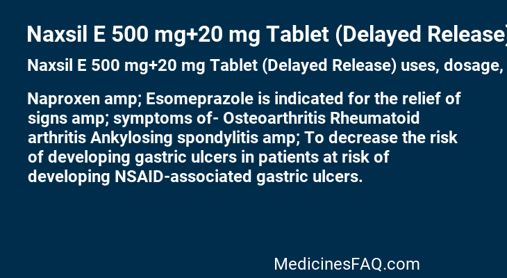 Naxsil E 500 mg+20 mg Tablet (Delayed Release)