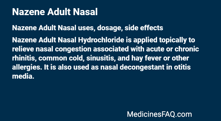 Nazene Adult Nasal