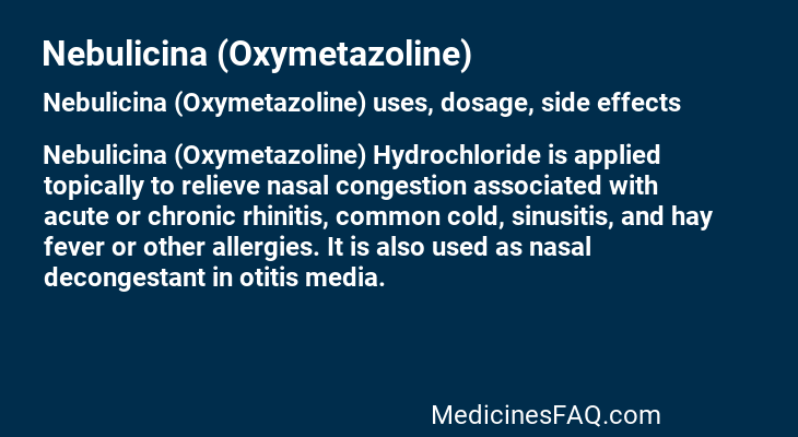 Nebulicina (Oxymetazoline)