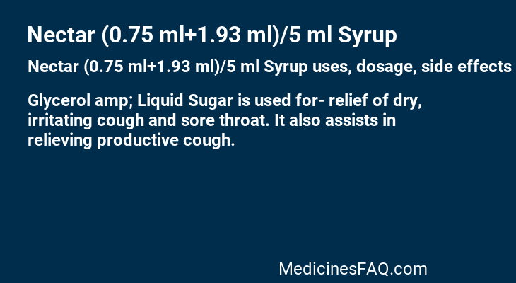 Nectar (0.75 ml+1.93 ml)/5 ml Syrup