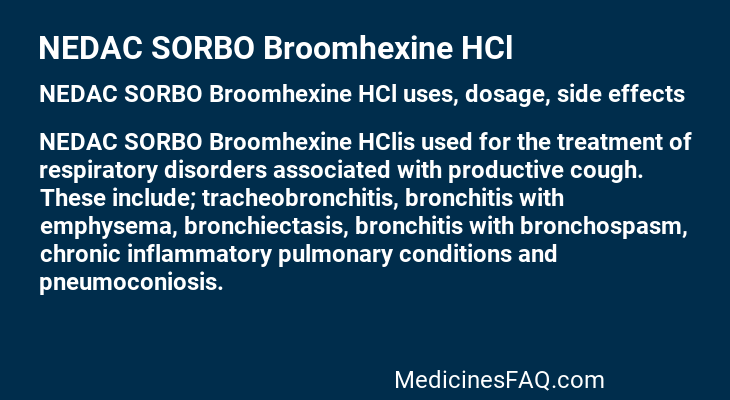 NEDAC SORBO Broomhexine HCl