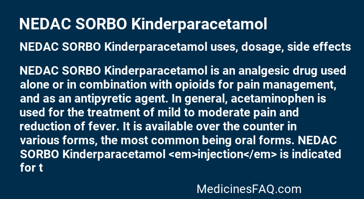 NEDAC SORBO Kinderparacetamol