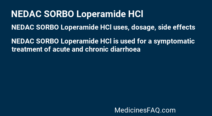 NEDAC SORBO Loperamide HCl