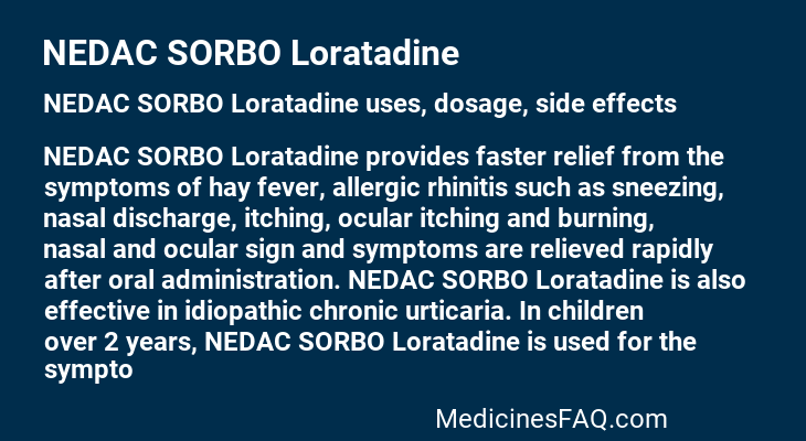 NEDAC SORBO Loratadine