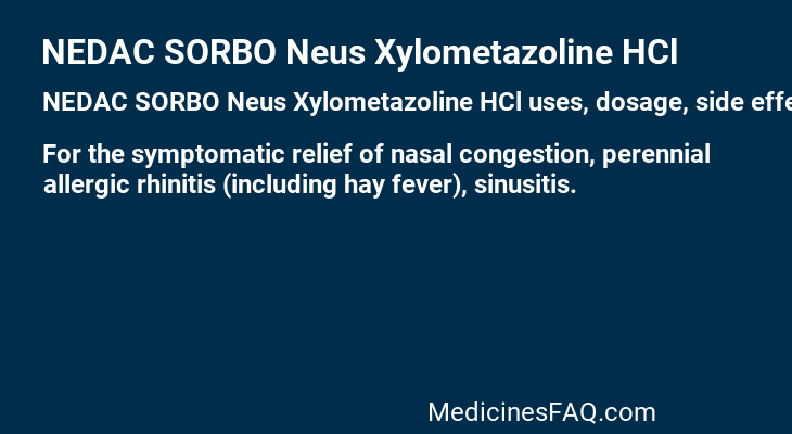 NEDAC SORBO Neus Xylometazoline HCl