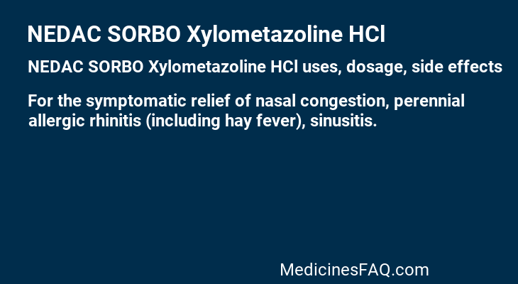 NEDAC SORBO Xylometazoline HCl