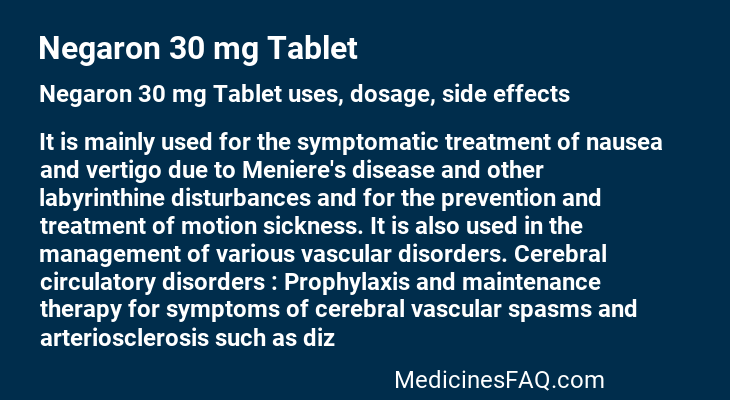 Negaron 30 mg Tablet