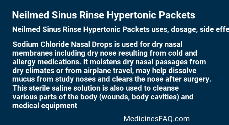 Neilmed Sinus Rinse Hypertonic Packets
