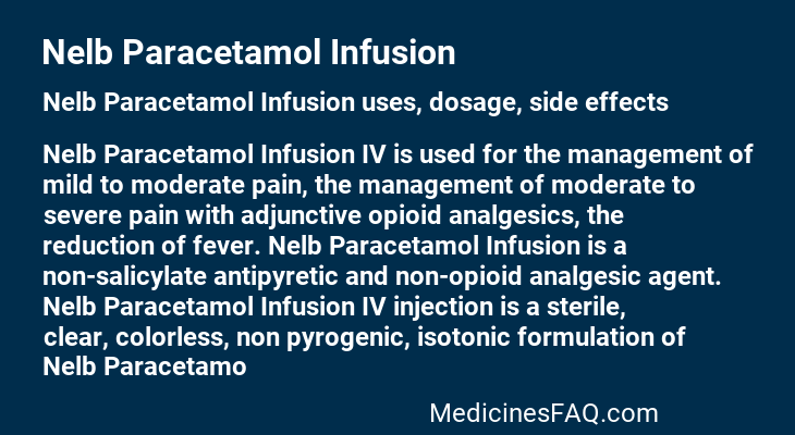 Nelb Paracetamol Infusion