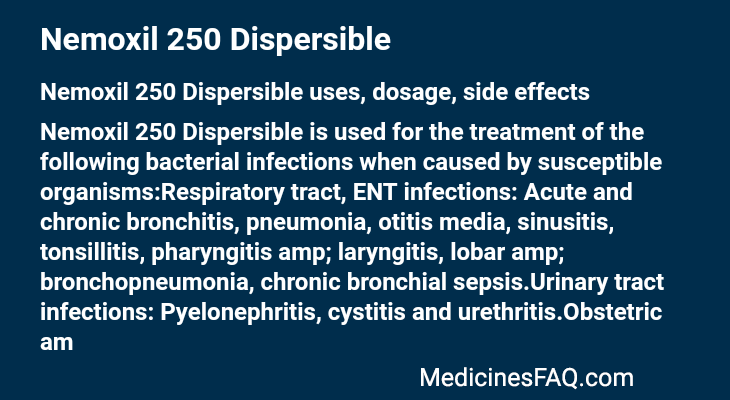 Nemoxil 250 Dispersible