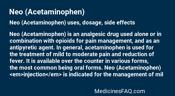 Neo (Acetaminophen)