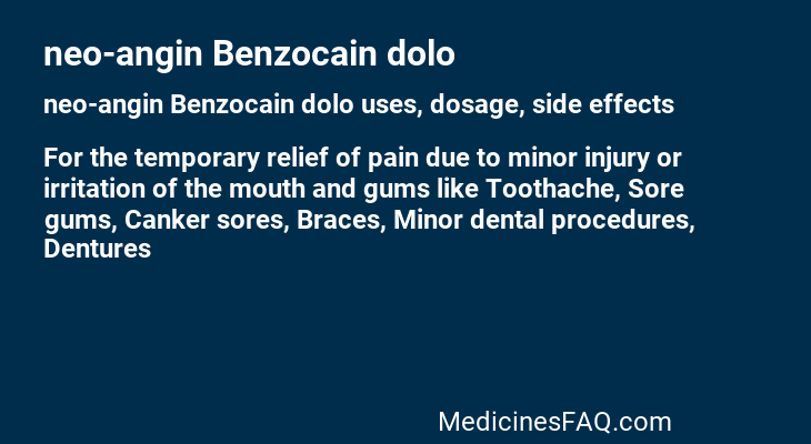 neo-angin Benzocain dolo