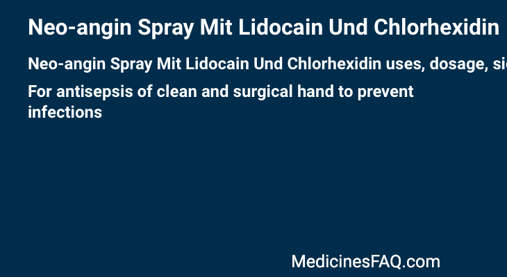 Neo-angin Spray Mit Lidocain Und Chlorhexidin