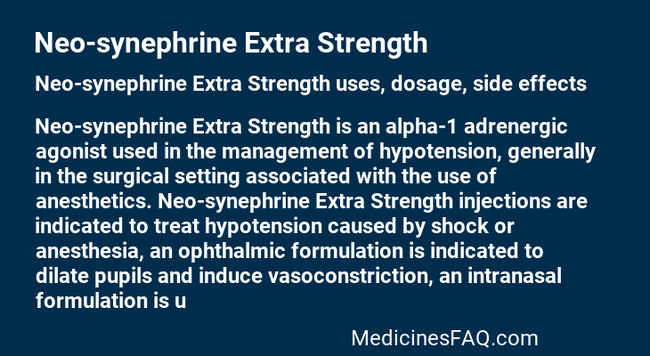 Neo-synephrine Extra Strength