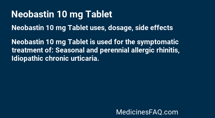 Neobastin 10 mg Tablet