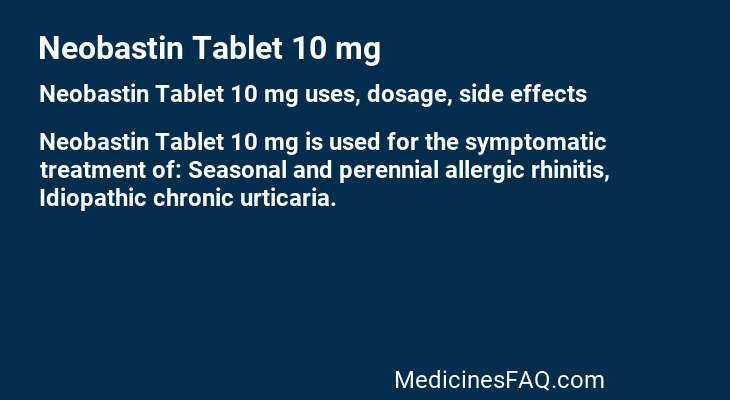 Neobastin Tablet 10 mg