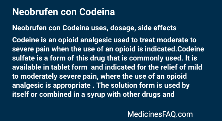 Neobrufen con Codeina