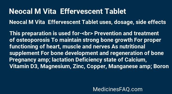 Neocal M Vita  Effervescent Tablet