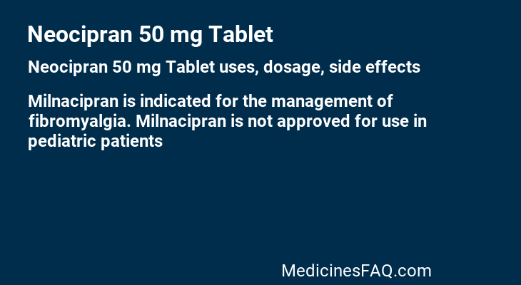 Neocipran 50 mg Tablet