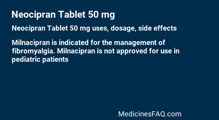 Neocipran Tablet 50 mg