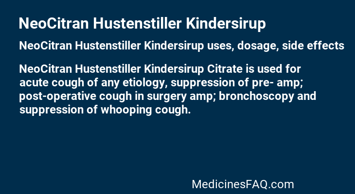 NeoCitran Hustenstiller Kindersirup