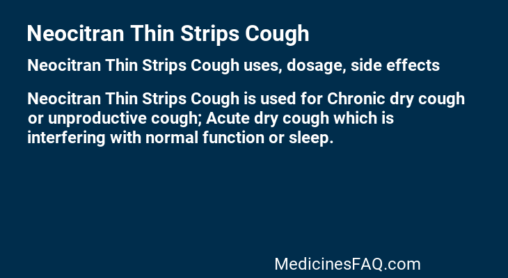 Neocitran Thin Strips Cough